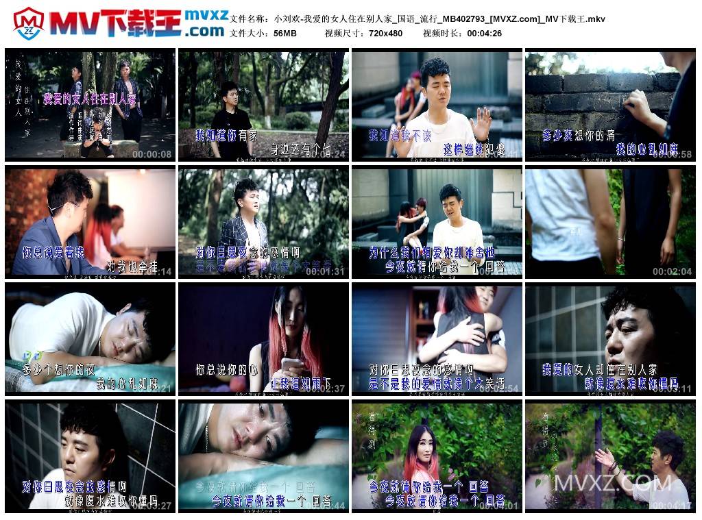 小刘欢-我爱的女人住在别人家_国语_流行_MB402793